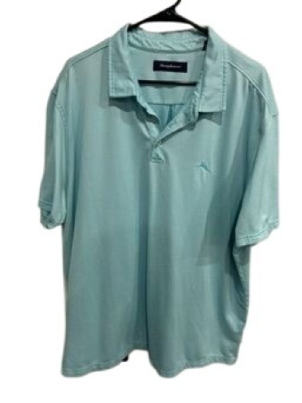 Tommy Bahama 3XL Mens Light Blue Pima Cotton Polo Shirt Slow Living Coastal